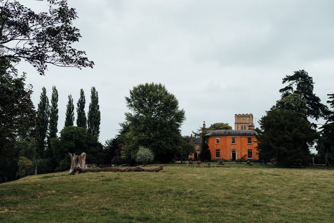 Photograph of the grounds of Langar Hall