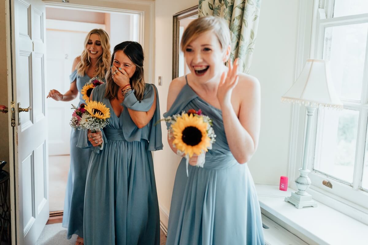bridesmaids at Cockliffe country house
