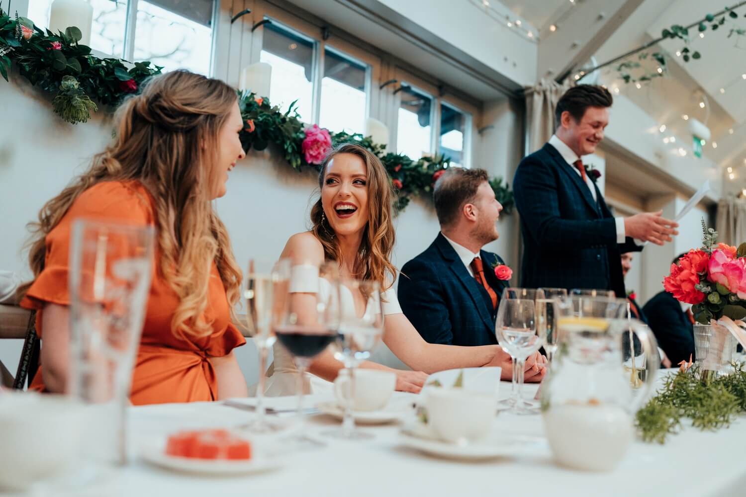 Wedding reception at coach house, Doddington Hall