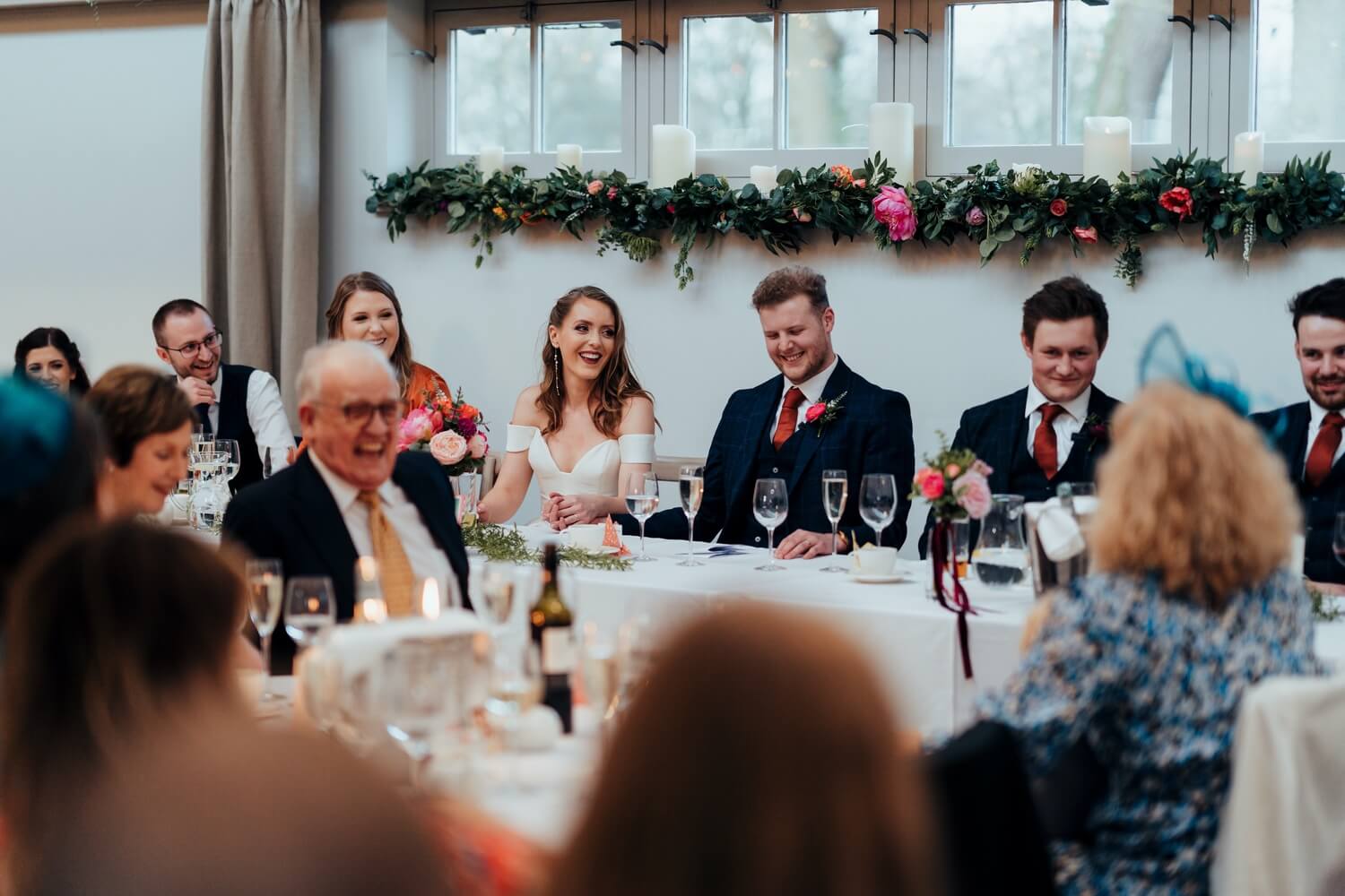Wedding reception at coach house, Doddington Hall