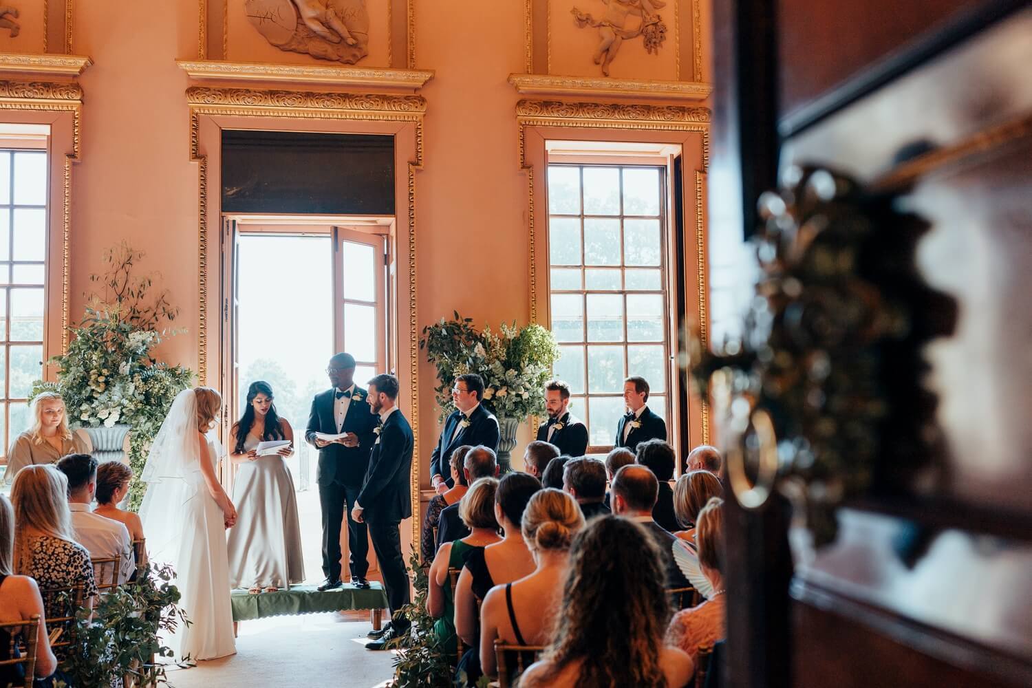 Wedding ceremomy at Stanford Hall