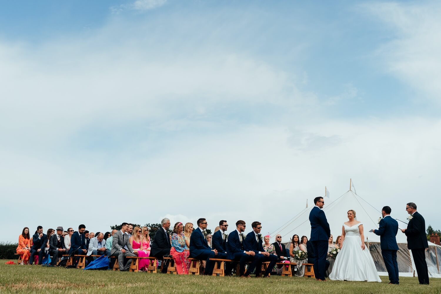 Marquee Wedding photography in Derbyshire