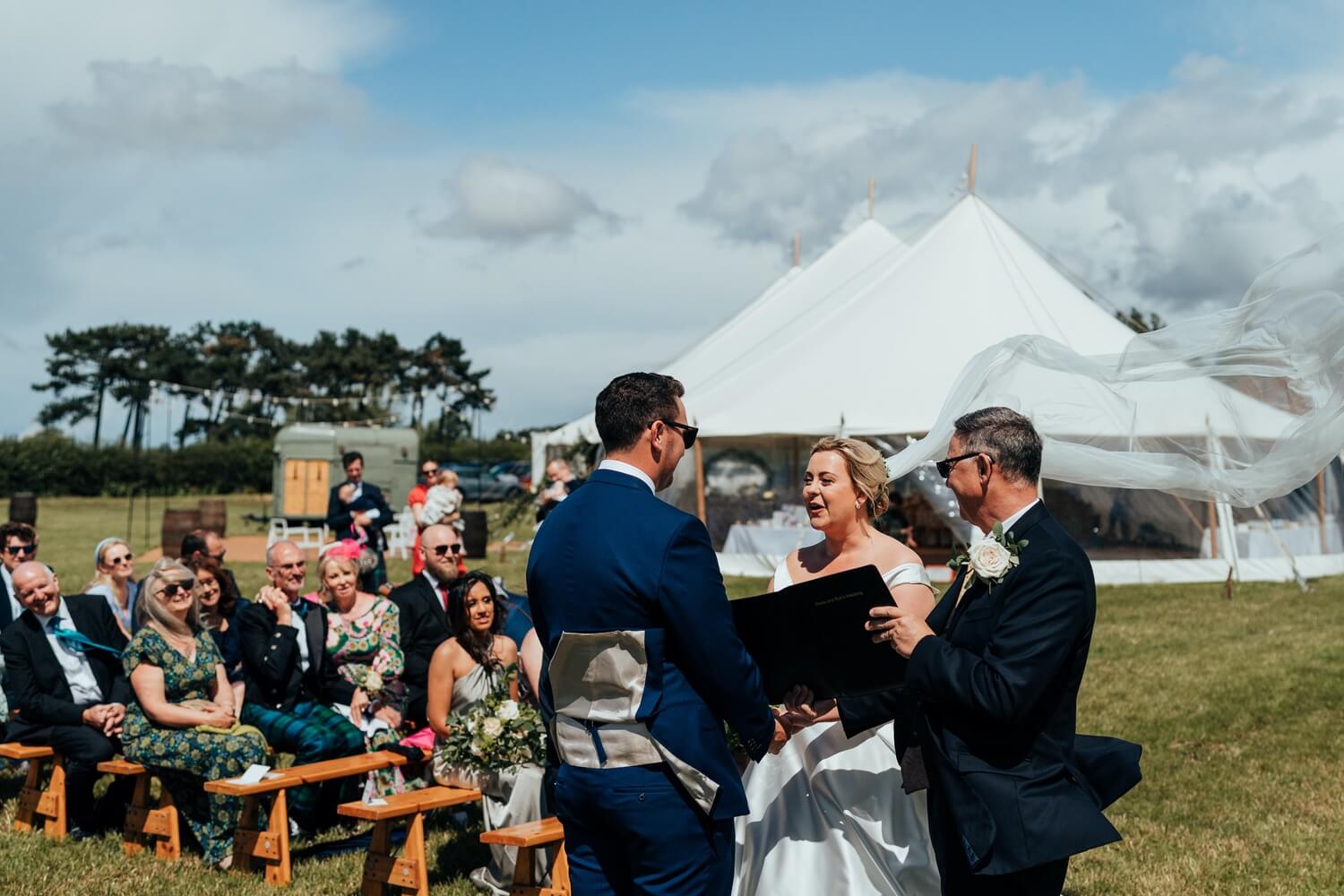 Marquee Wedding photography in Derbyshire