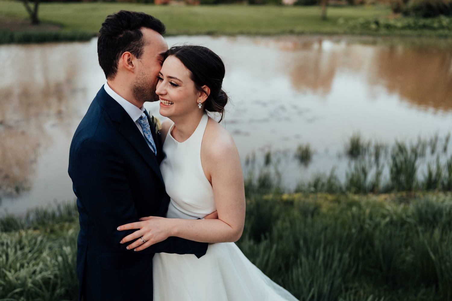 Bride and groom at Hodsock Priory wedding