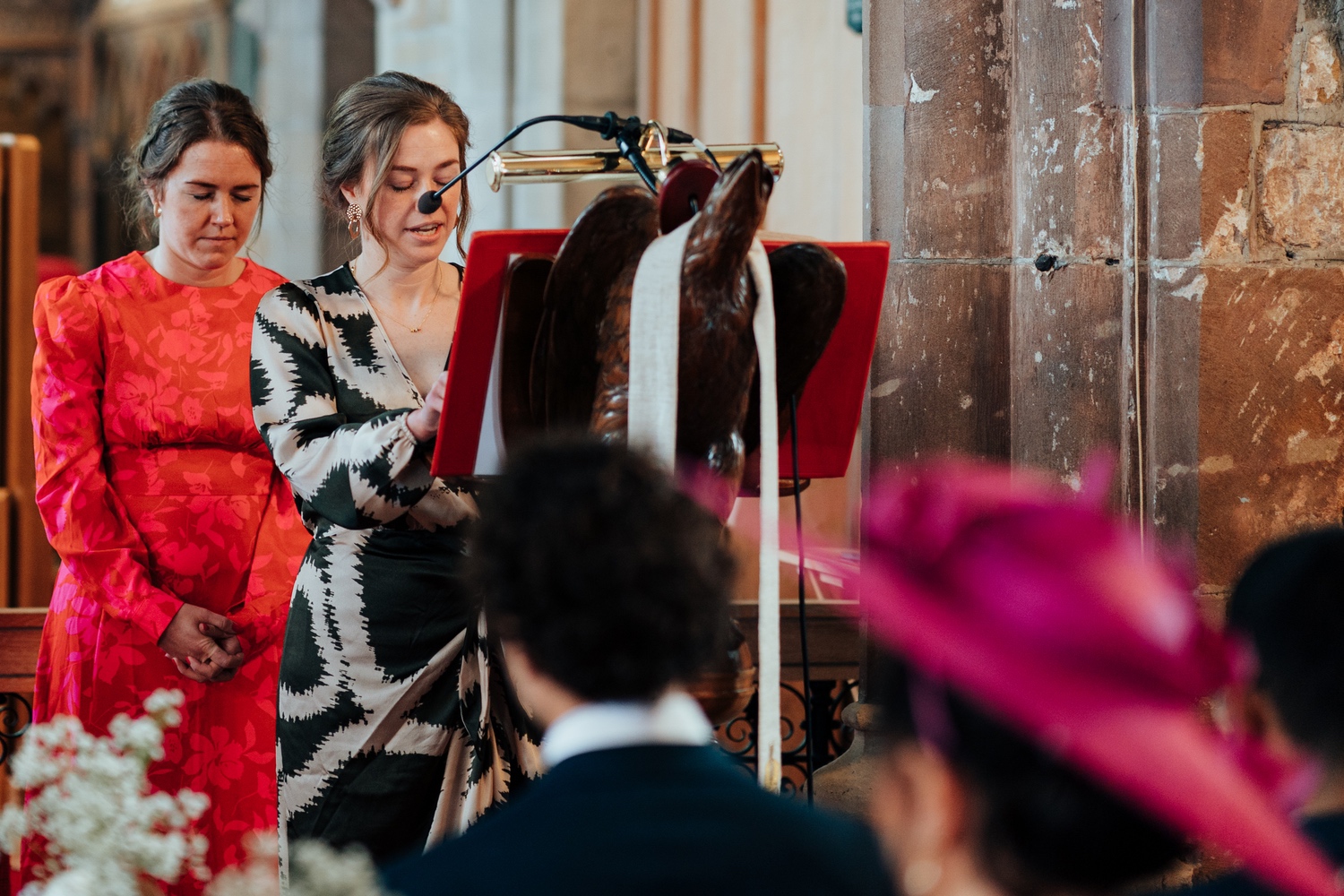Church ceremony before Hodsock Priory wedding reception