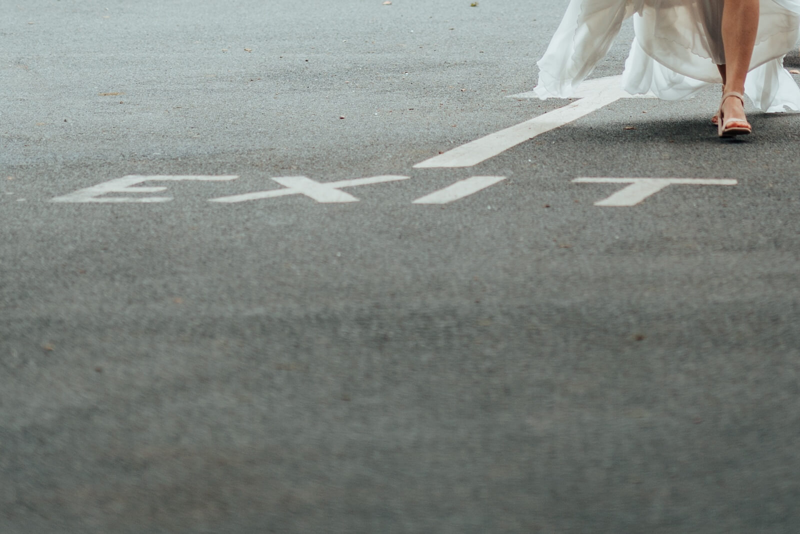 Bride arriving for.walled garden wedding