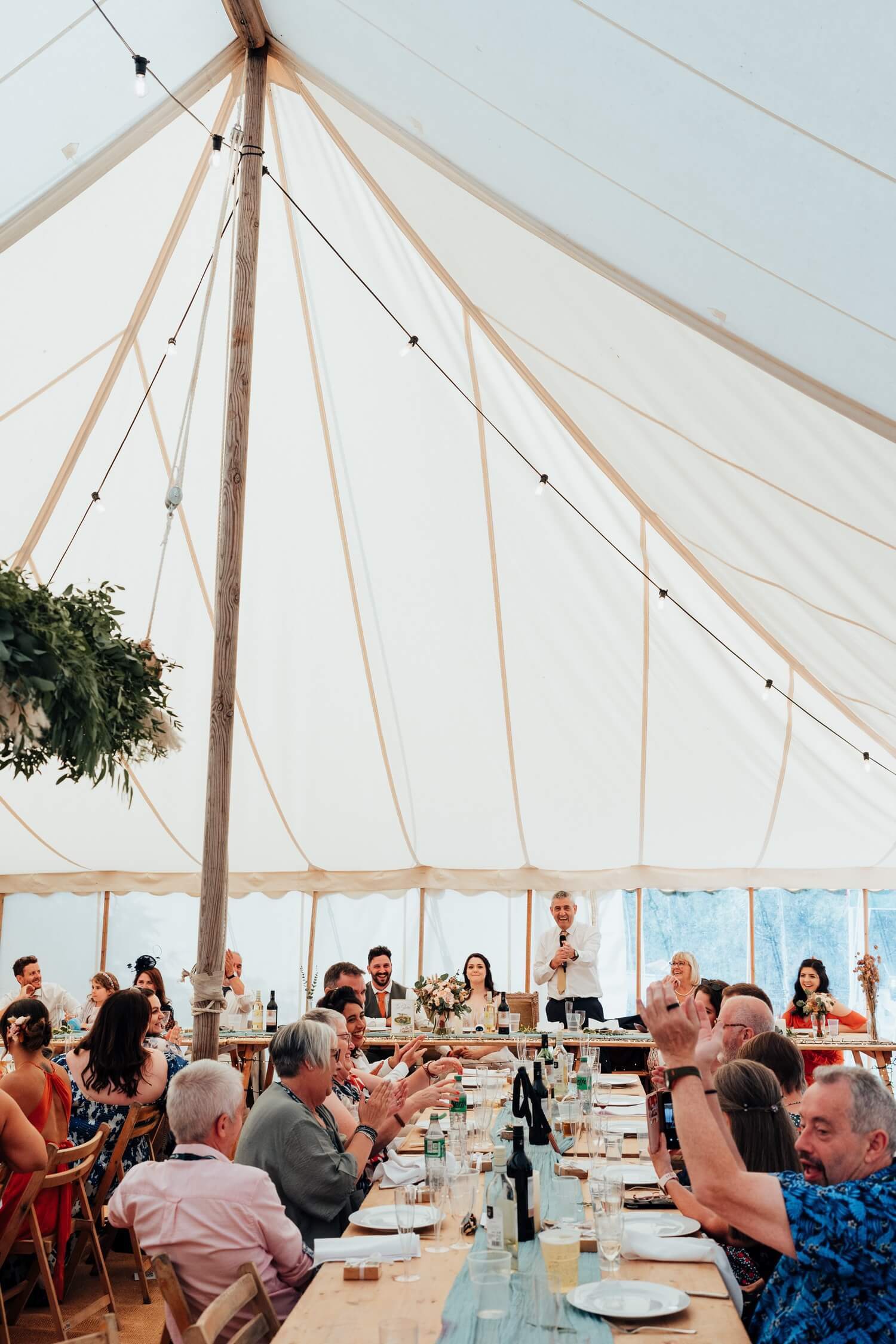 Father of the bride crying during speeches Molecey Mill