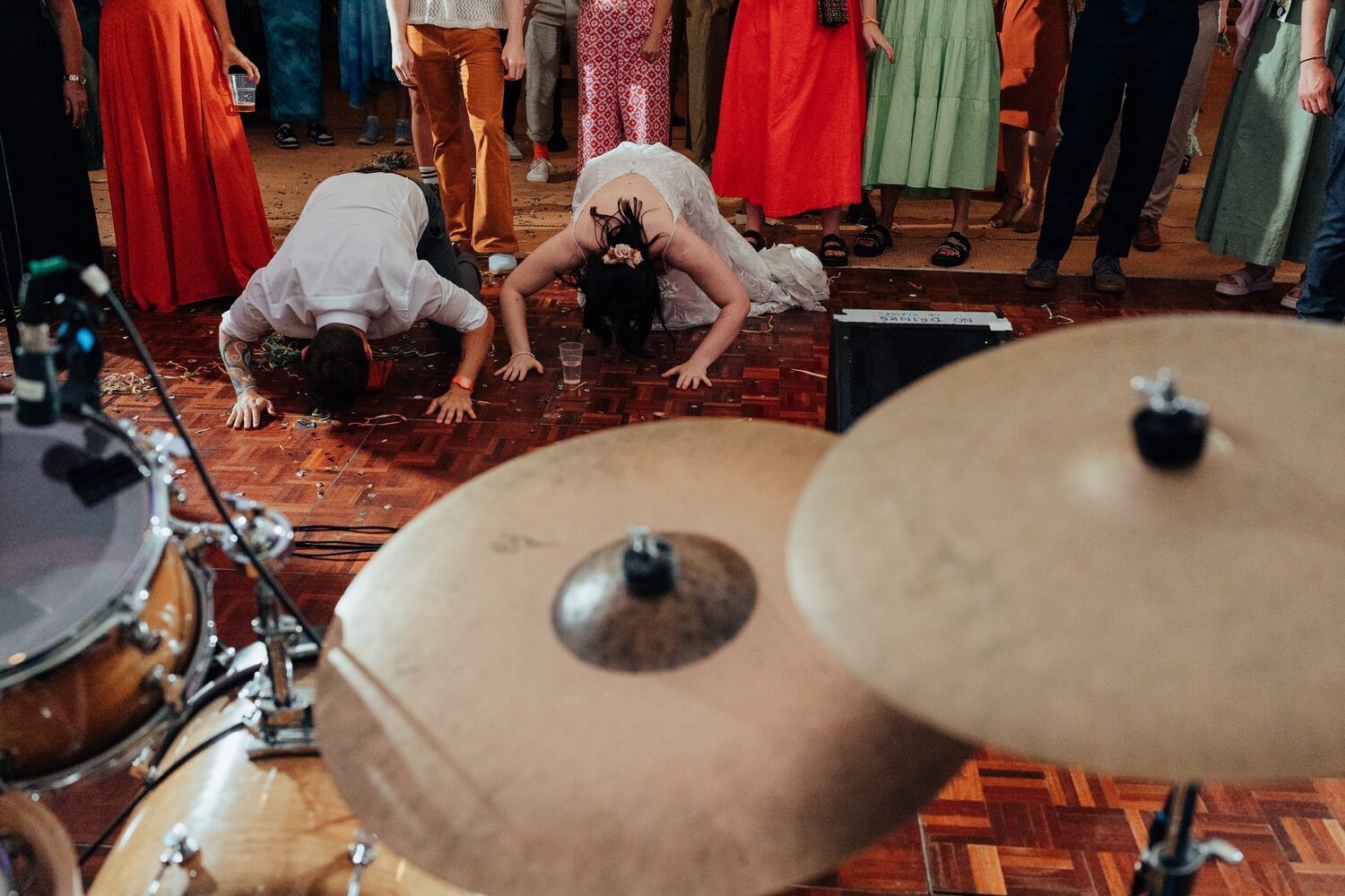 Bride on the dance floor at Molecey Mill