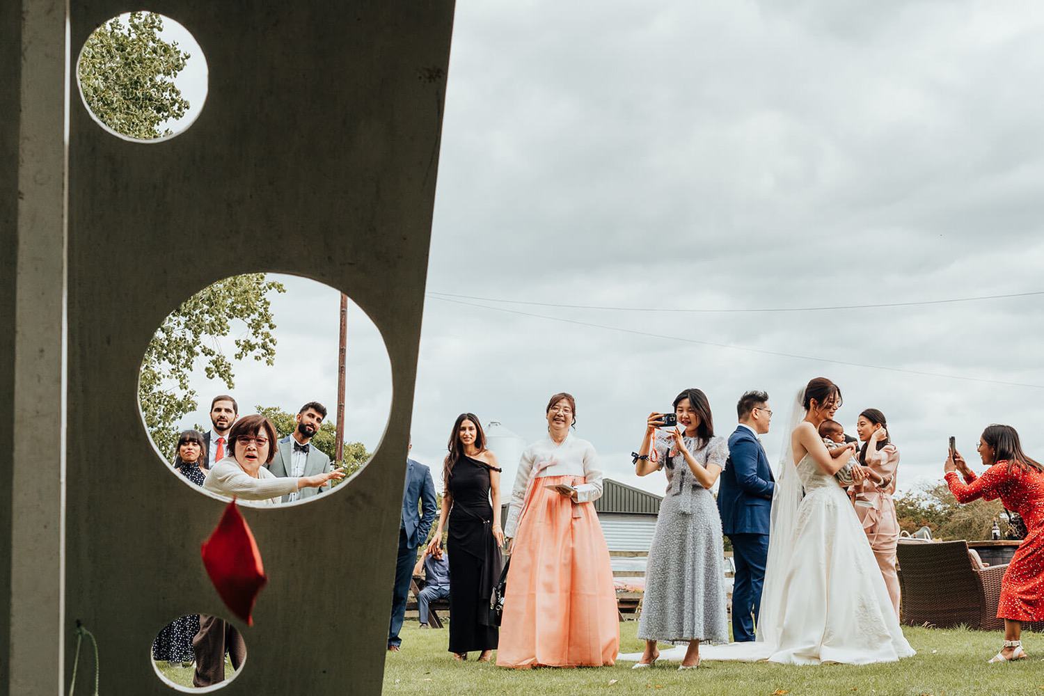 Garden games at Pheasantry Brewery wedding