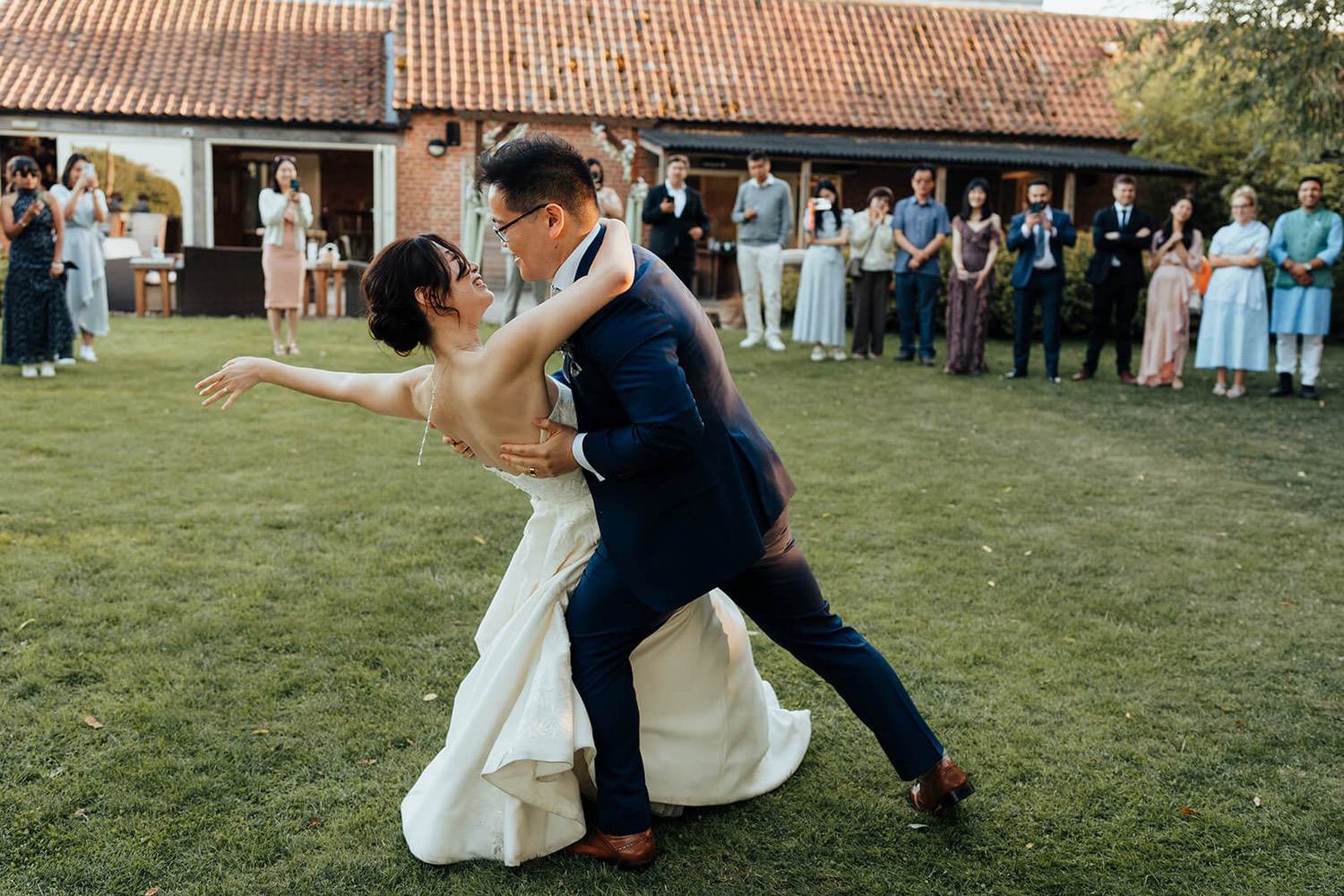 Outdoor first dance at Pheasantry Brewery